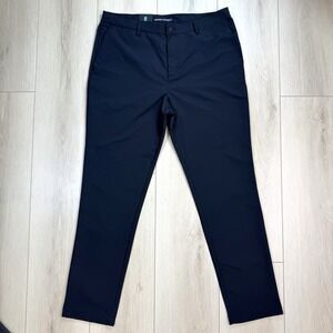 Banana Republic Black Flat Front Men's Pants 38x34 Stretch Performance NWT‎